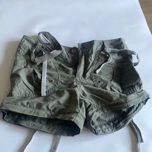 Y2k Limited Too Strappy Olive Green Shorts